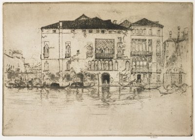 Paladserne fra det første Venedig-sæt, 1879-1880 af James Abbott McNeill Whistler